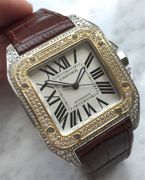 santos de cartier quartz|cartier santos 100 xl diamond.